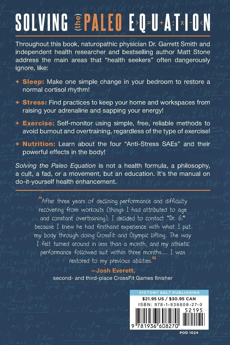 Rückseite: 9781936608270 | Solving the Paleo Equation | Stress Nutrition Exercise Sleep | Buch