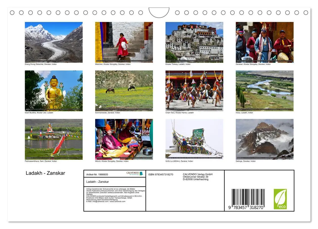 Bild: 9783457318270 | Ladakh - Zanskar (Wandkalender 2026 DIN A4 quer), CALVENDO...