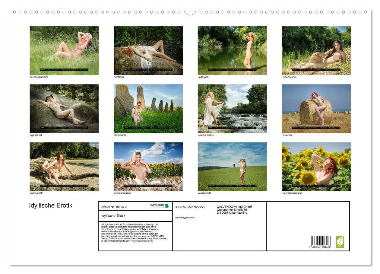 Bild: 9783457558270 | Idyllische Erotik (Wandkalender 2026 DIN A2 quer), CALVENDO...