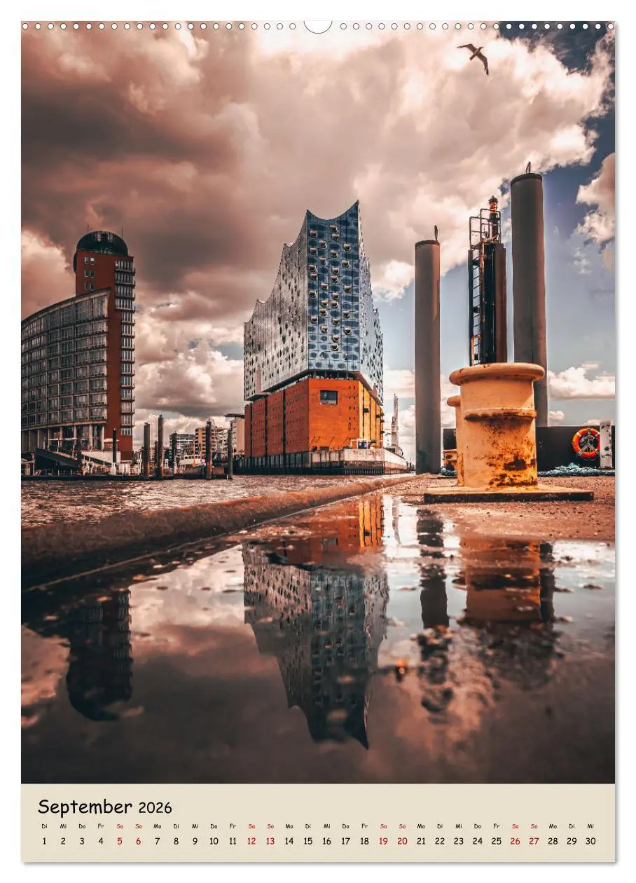 Bild: 9783516338270 | Hamburg Spiegelungen 2026 (Wandkalender 2026 DIN A2 hoch), CALVENDO...