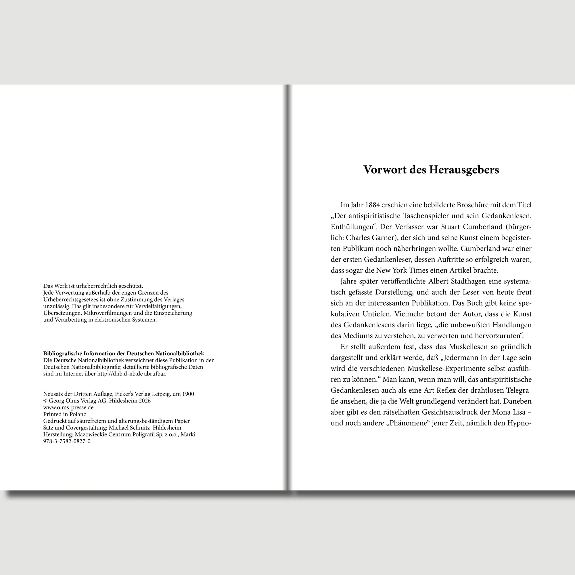 Bild: 9783758208270 | Das Gedankenlesen | Albert Stadthagen | Buch | 148 S. | Deutsch | 2026