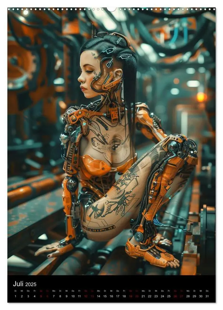 Bild: 9783383818370 | CYBER SISTERS (Wandkalender 2025 DIN A2 hoch), CALVENDO Monatskalender