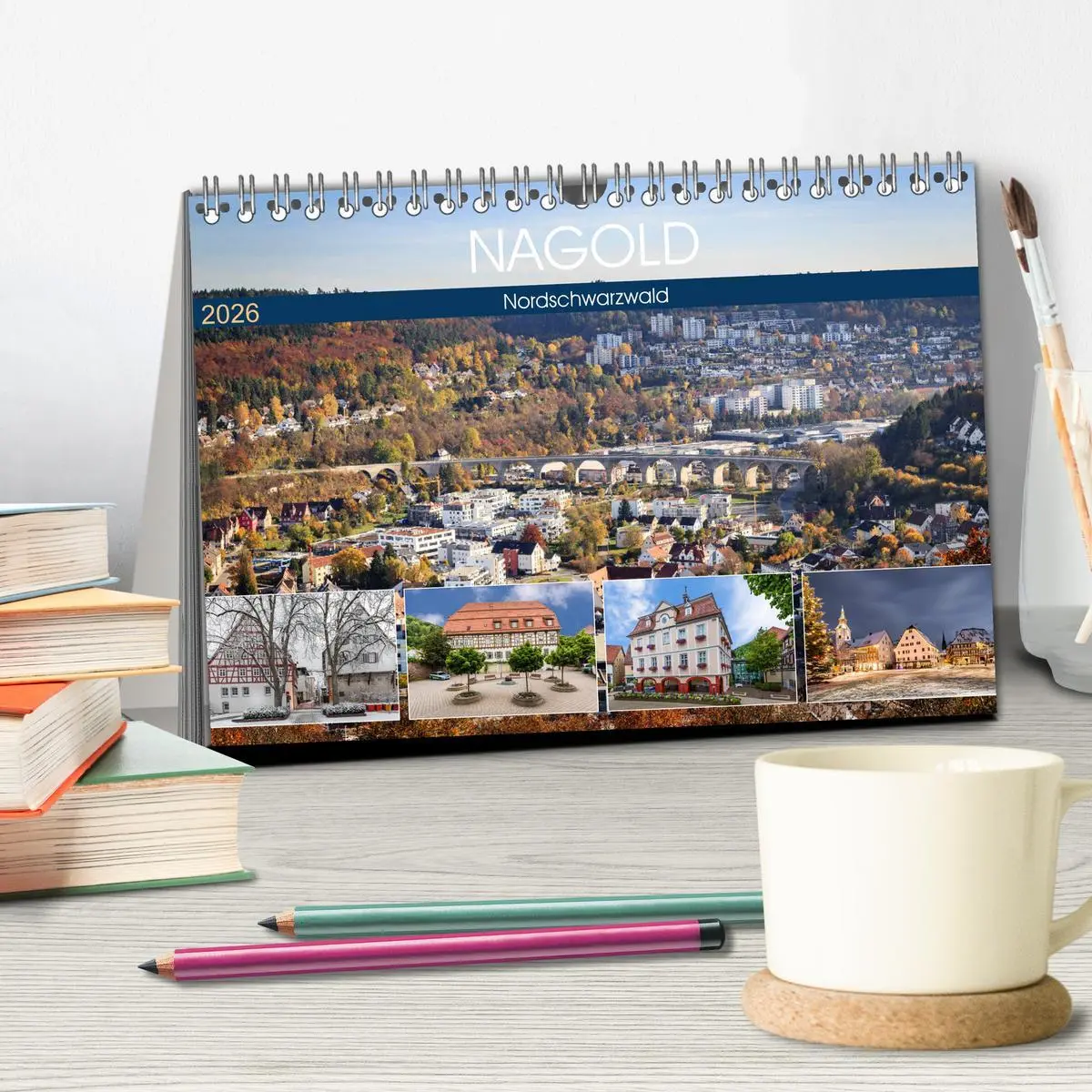 Bild: 9783457858370 | Nagold (Tischkalender 2026 DIN A5 quer), CALVENDO Monatskalender