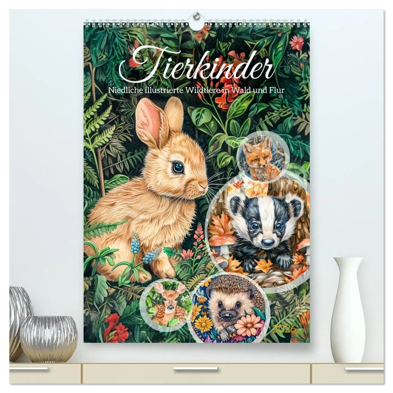 Cover: 9783516258370 | Tierkinder - Niedliche illustrierte Wildtiere in Wald und Flur...