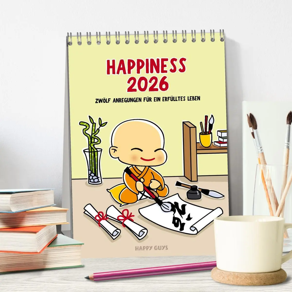 Bild: 9783516638370 | Happiness 2026 (Tischkalender 2026 DIN A5 hoch), CALVENDO...