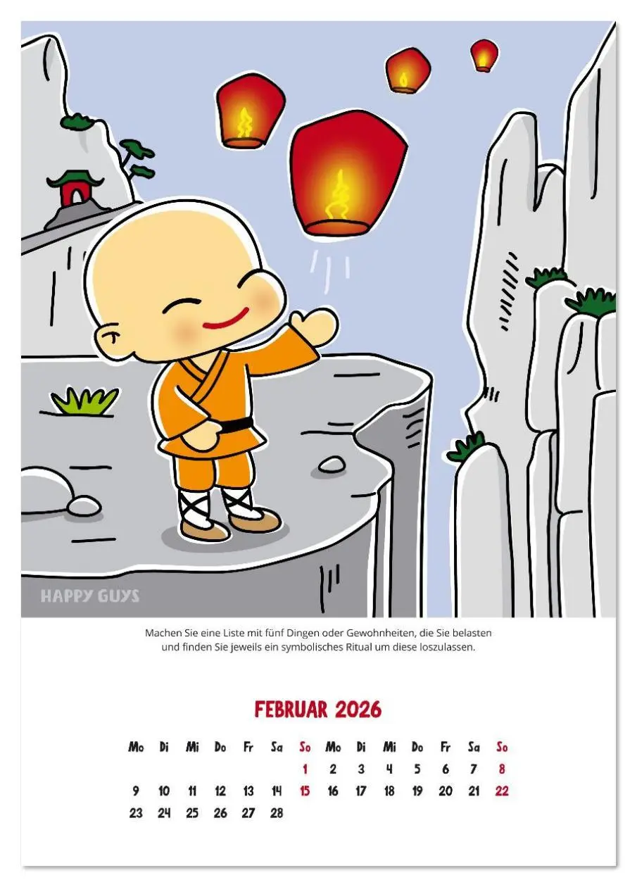 Bild: 9783516638370 | Happiness 2026 (Tischkalender 2026 DIN A5 hoch), CALVENDO...