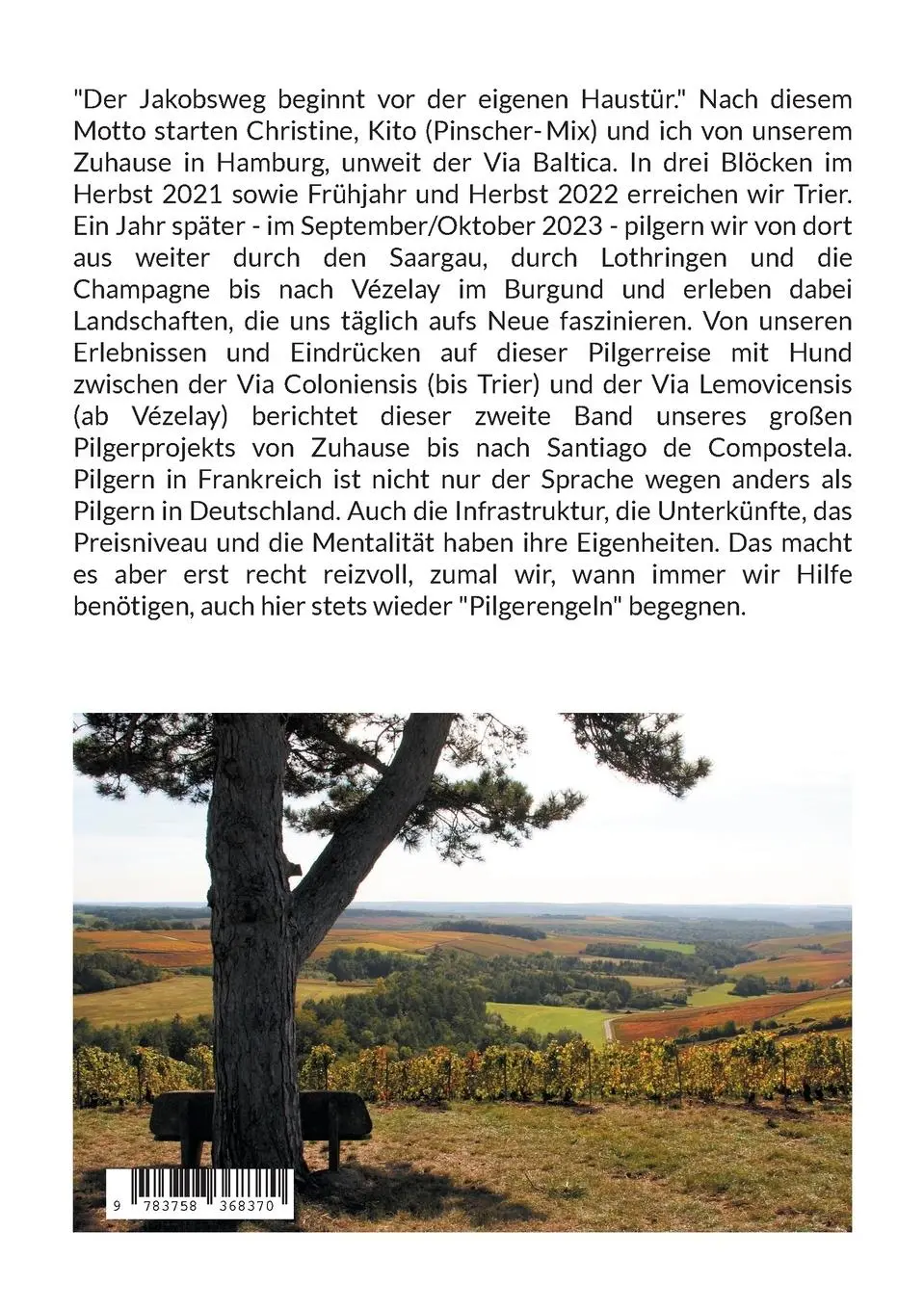 Rückseite: 9783758368370 | Jakobspilgern mit Hund von Hamburg nach Santiago de Compostela (II)