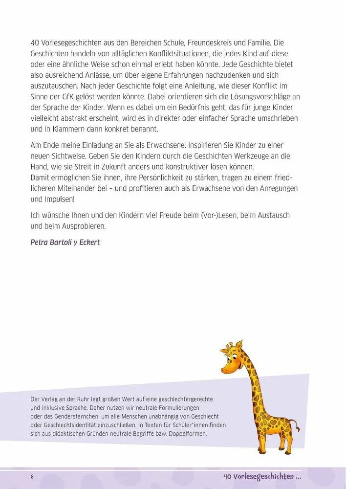 Bild: 9783834668370 | 40 Vorlesegeschichten zur Giraffensprache, ab 6 Jahre | Eckert | Buch