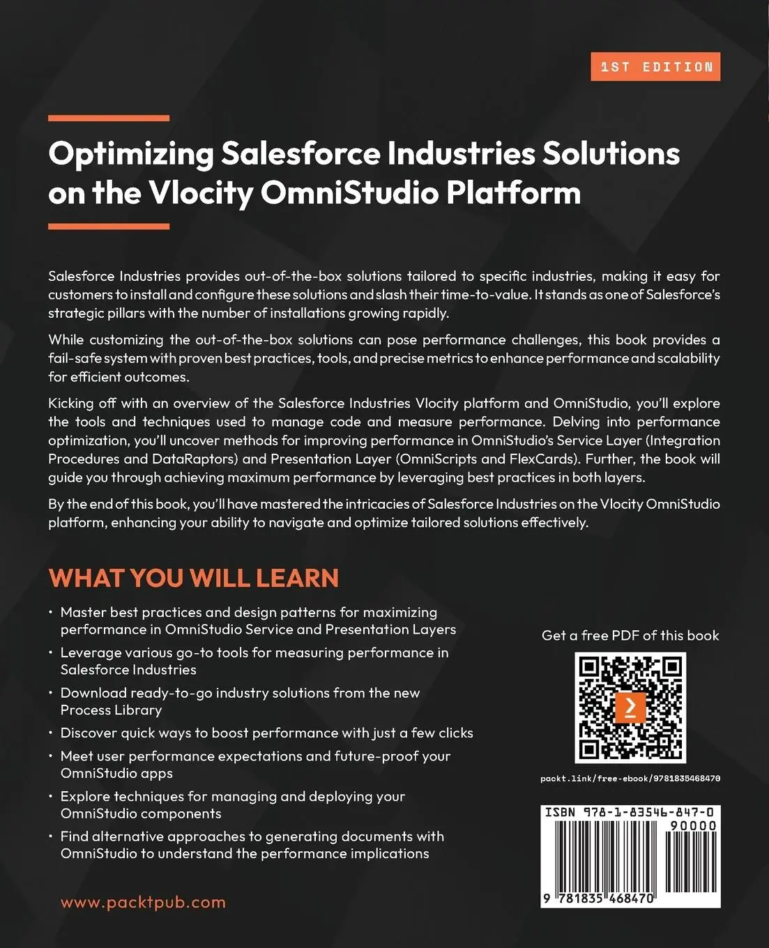 Rückseite: 9781835468470 | Optimizing Salesforce Industries Solutions on the Vlocity...