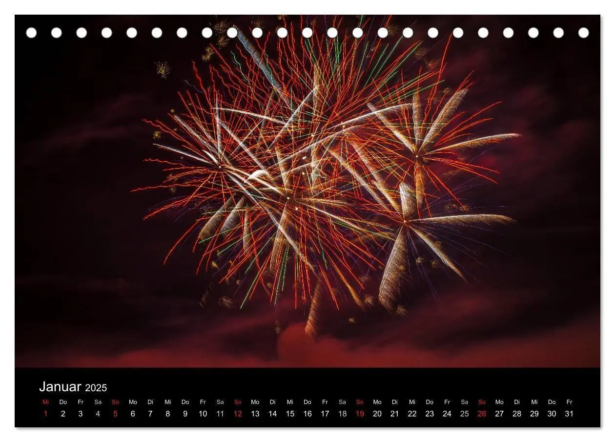 Bild: 9783435828470 | Das Feuerwerk (Tischkalender 2025 DIN A5 quer), CALVENDO...