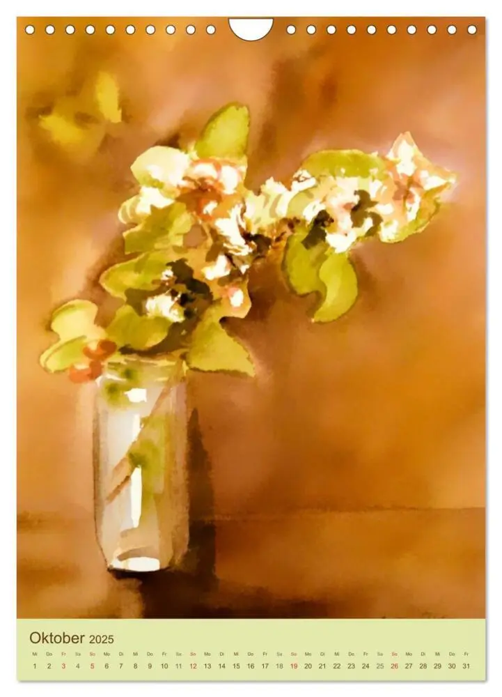 Bild: 9783457088470 | Blumenaquarelle (Wandkalender 2025 DIN A4 hoch), CALVENDO...