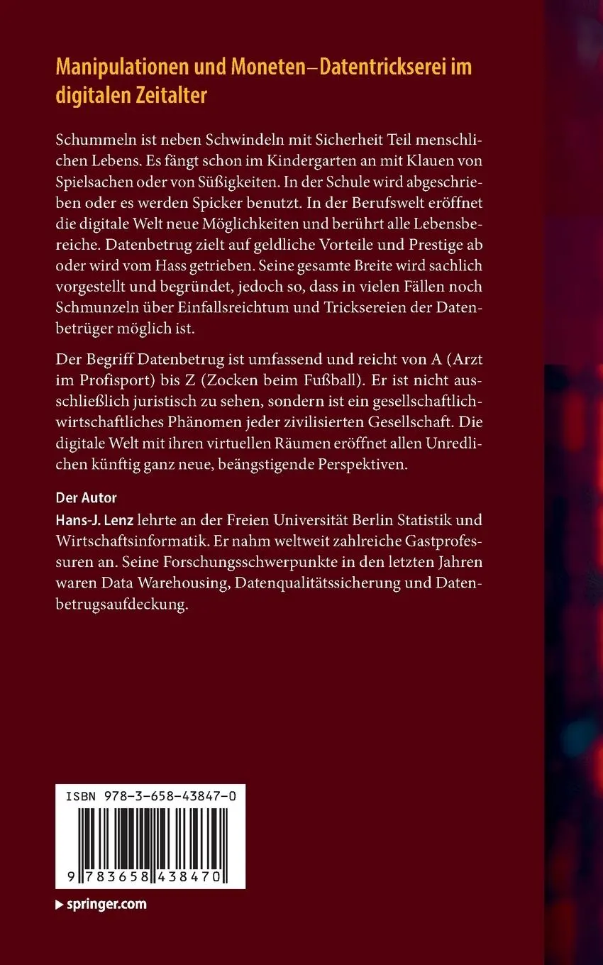 Rückseite: 9783658438470 | Manipulationen und Moneten - Datentrickserei im digitalen Zeitalter