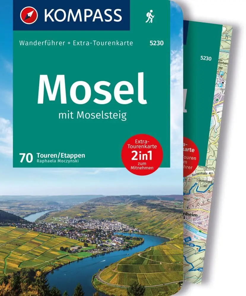 Cover: 9783991218470 | KOMPASS Wanderführer Mosel mit Moselsteig, 46 Touren und 24 Etappen...