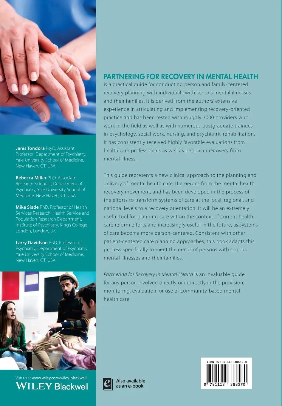 Rückseite: 9781118388570 | Partnering for Recovery in Mental Health | Janis Tondora (u. a.)