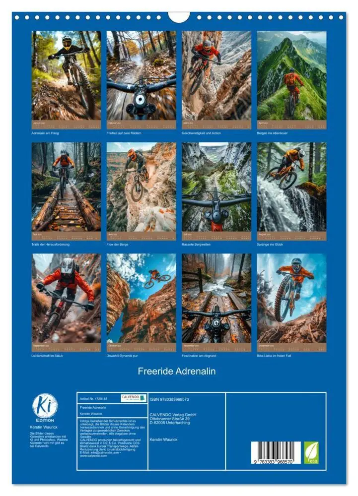 Bild: 9783383968570 | Freeride Adrenalin (Wandkalender 2025 DIN A3 hoch), CALVENDO...