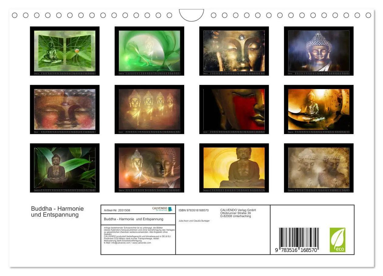 Bild: 9783516168570 | Buddha - Harmonie und Entspannung (Wandkalender 2026 DIN A4 quer),...