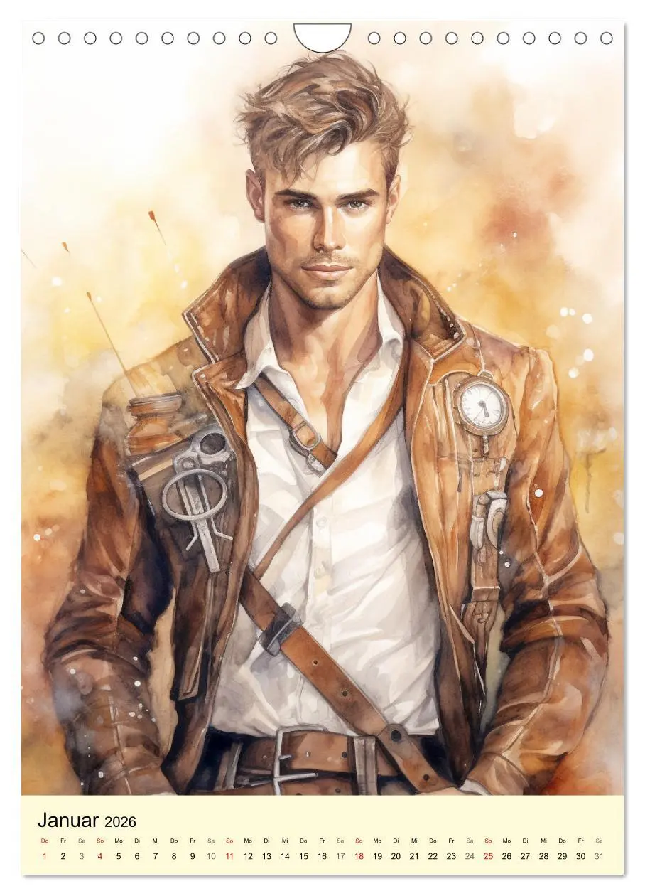 Bild: 9783516308570 | Steampunk Boys. Verwegene Männlichkeit (Wandkalender 2026 DIN A4...