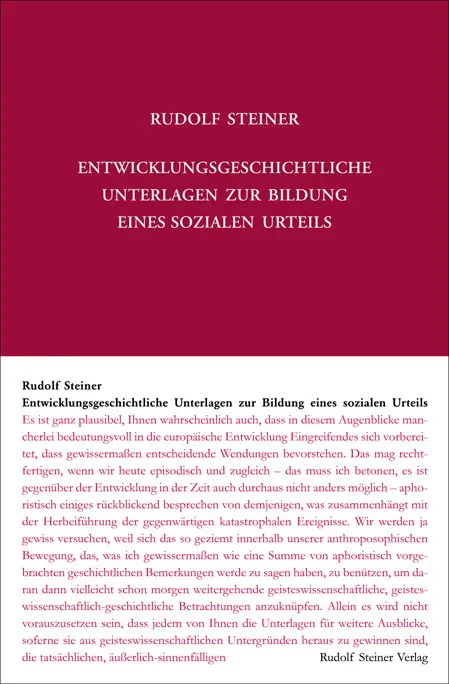 Cover: 9783727418570 | Entwicklungsgeschichtliche Unterlagen zur Bildung eines sozialen...