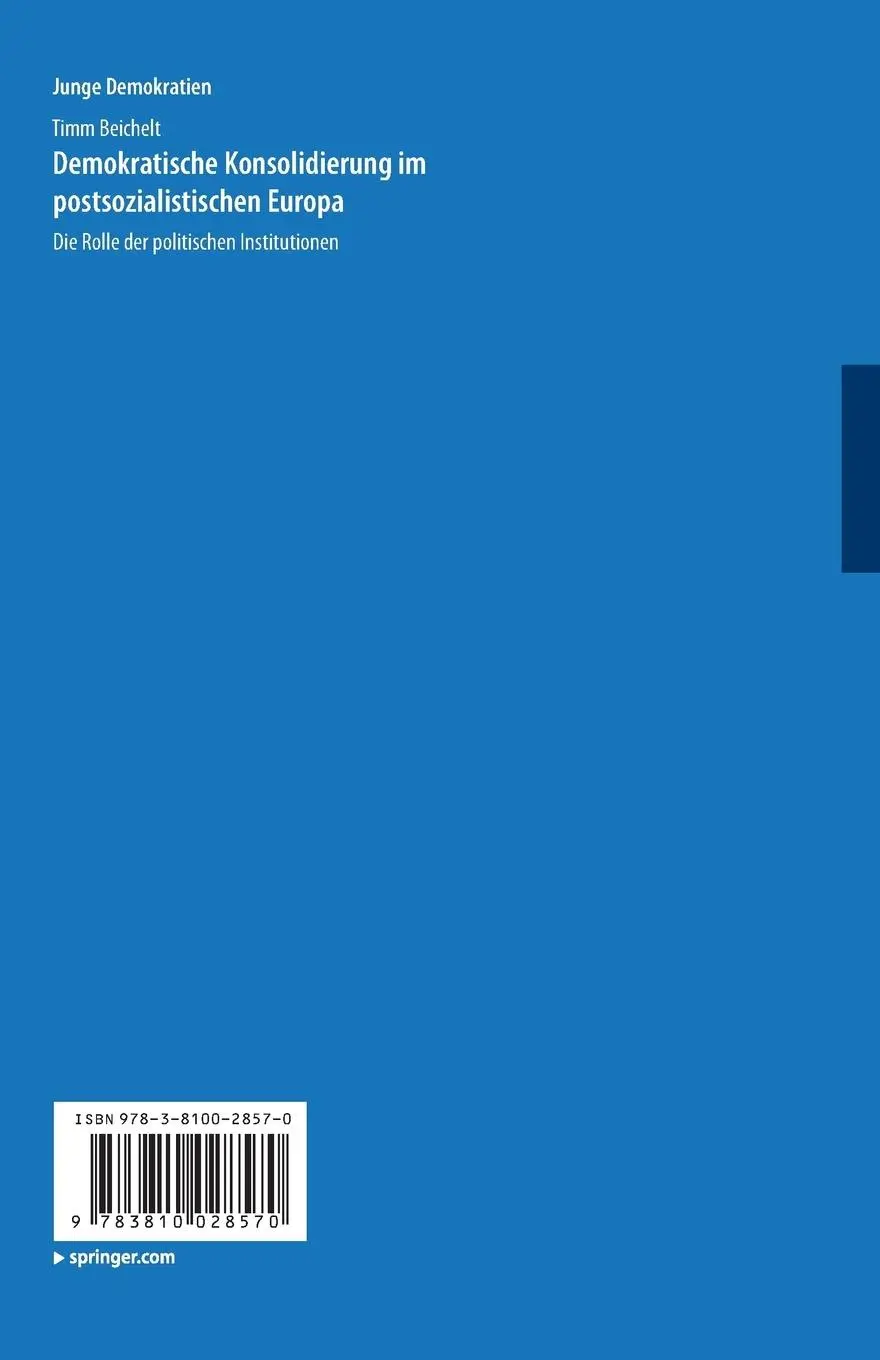 Rückseite: 9783810028570 | Demokratische Konsolidierung im postsozialistischen Europa | Beichelt