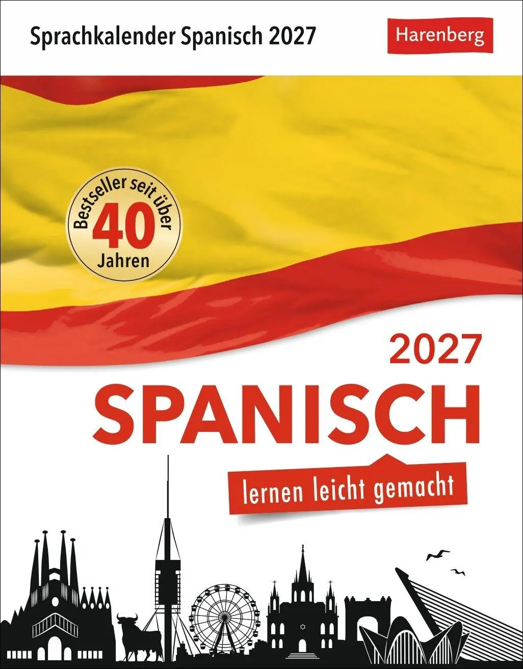 Cover: 9783840038570 | Spanisch Sprachkalender 2027 - Spanisch lernen leicht gemacht -...