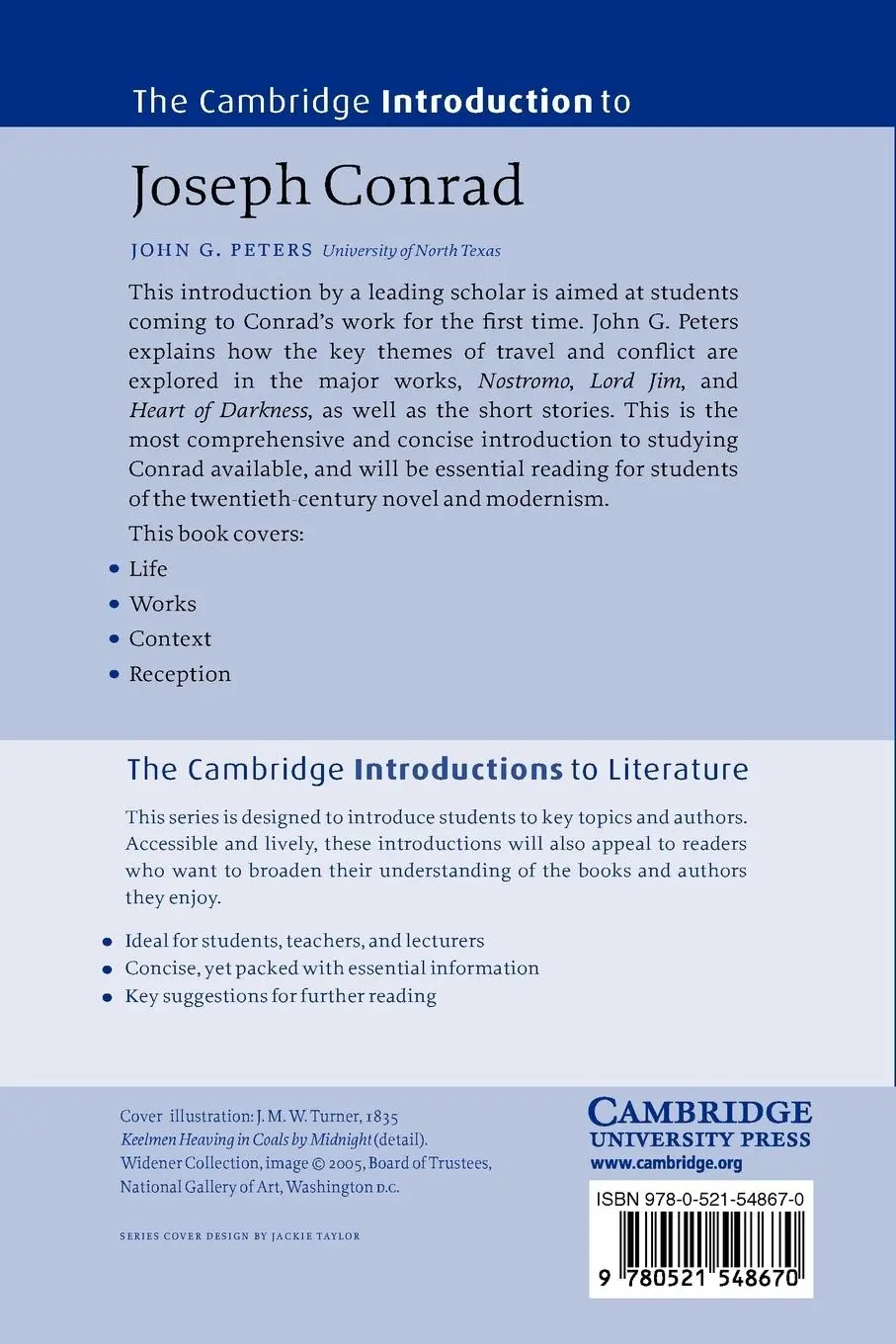 Rückseite: 9780521548670 | The Cambridge Introduction to Joseph Conrad | John G. Peters | Buch