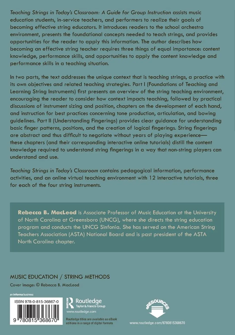 Rückseite: 9780815368670 | Teaching Strings in Today's Classroom | A Guide for Group Instruction