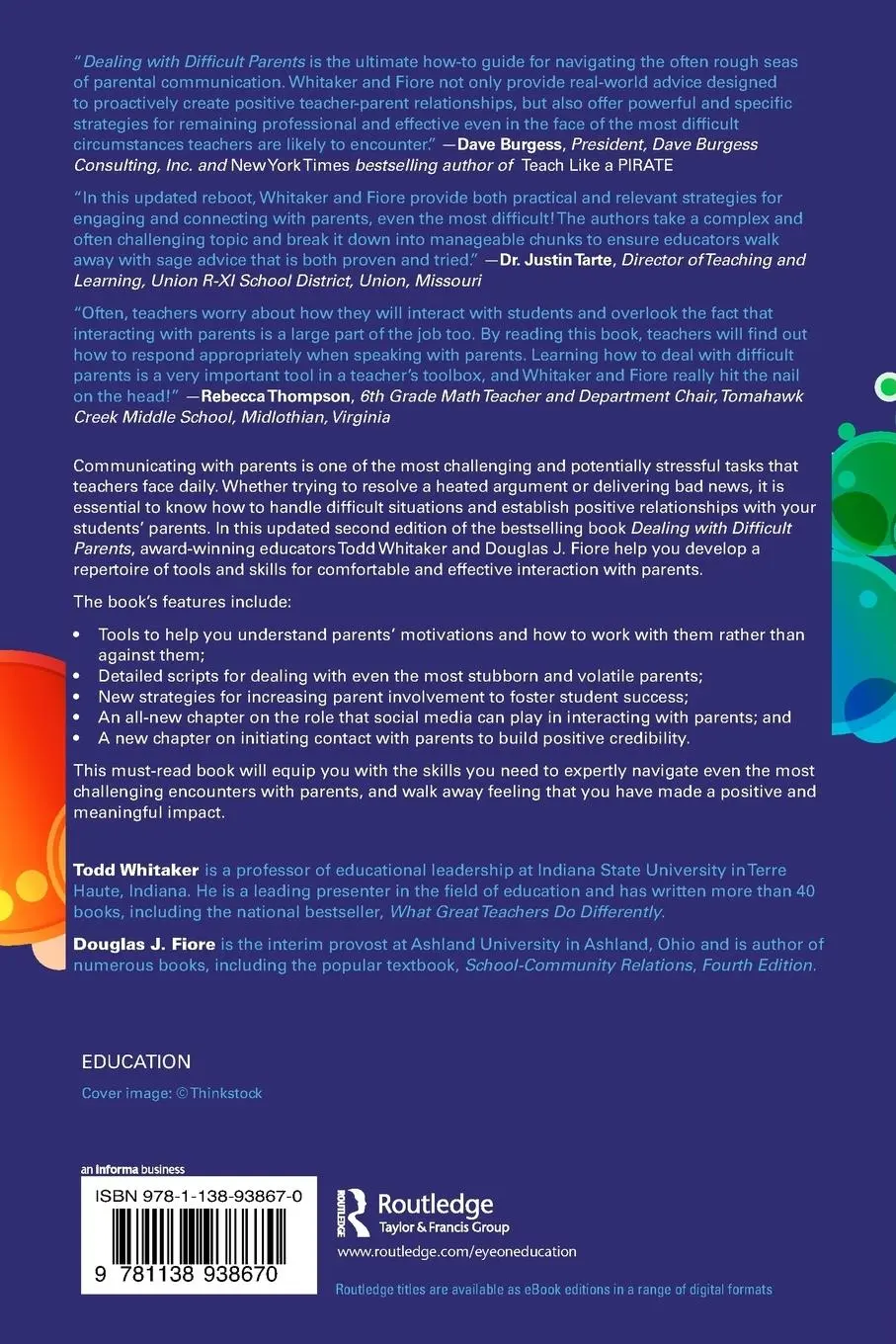 Rückseite: 9781138938670 | Dealing with Difficult Parents | Todd Whitaker (u. a.) | Taschenbuch