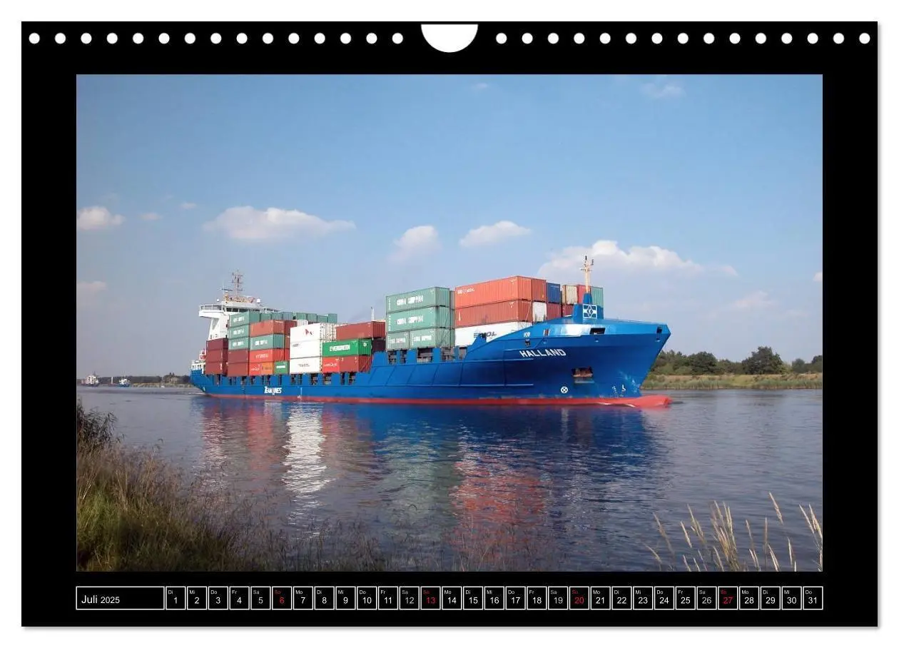 Bild: 9783435738670 | Containerschiffe (Wandkalender 2025 DIN A4 quer), CALVENDO...