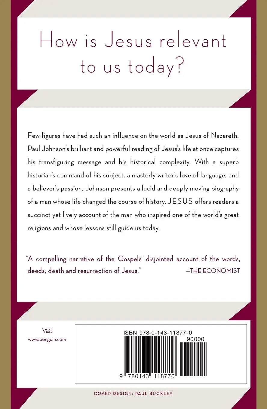 Rückseite: 9780143118770 | Jesus | A Biography from a Believer. | Paul Johnson | Taschenbuch