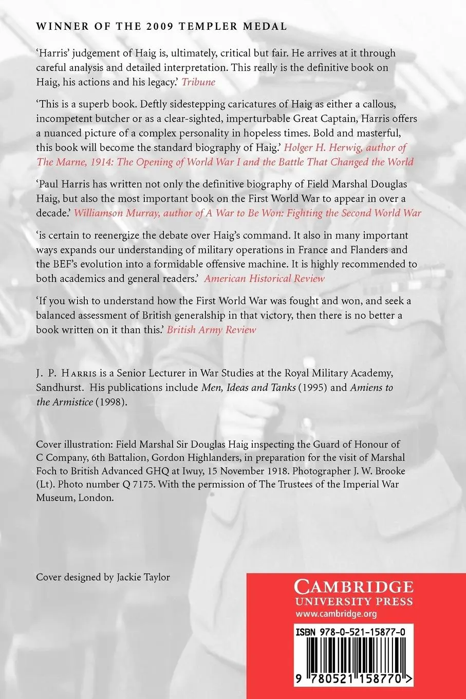 Rückseite: 9780521158770 | Douglas Haig and the First World War | J. P. Harris | Taschenbuch