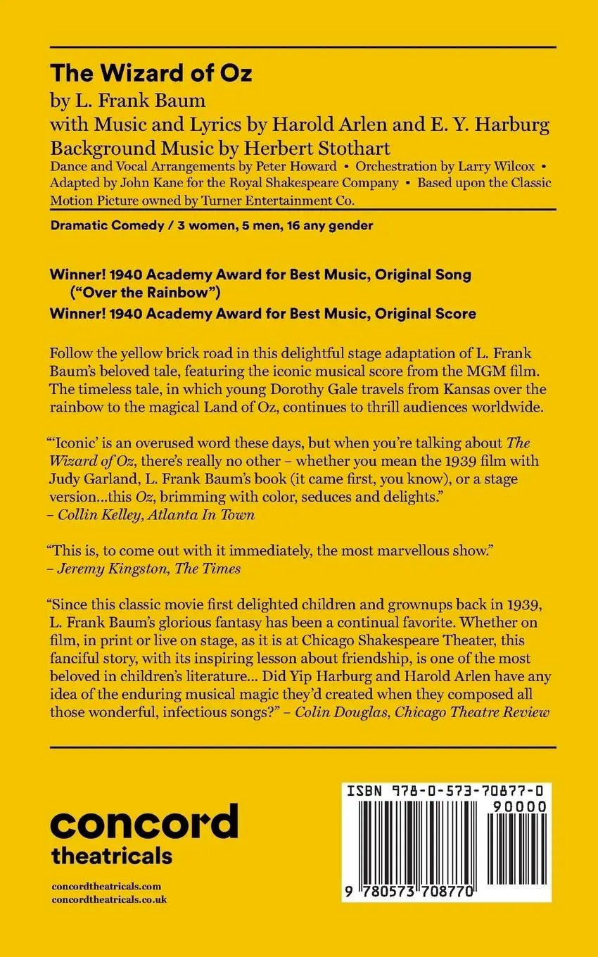 Rückseite: 9780573708770 | The Wizard of Oz (RSC Version) | L. Frank Baum | Taschenbuch | 2021
