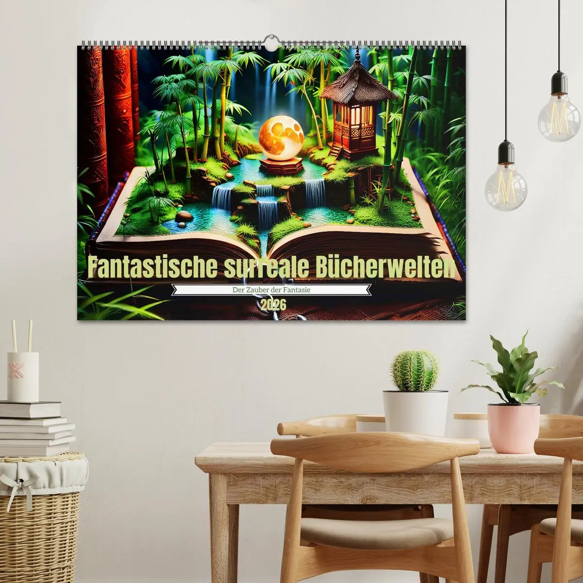 Bild: 9783457368770 | Fantastische surreale Bücherwelten (Wandkalender 2026 DIN A2 quer),...