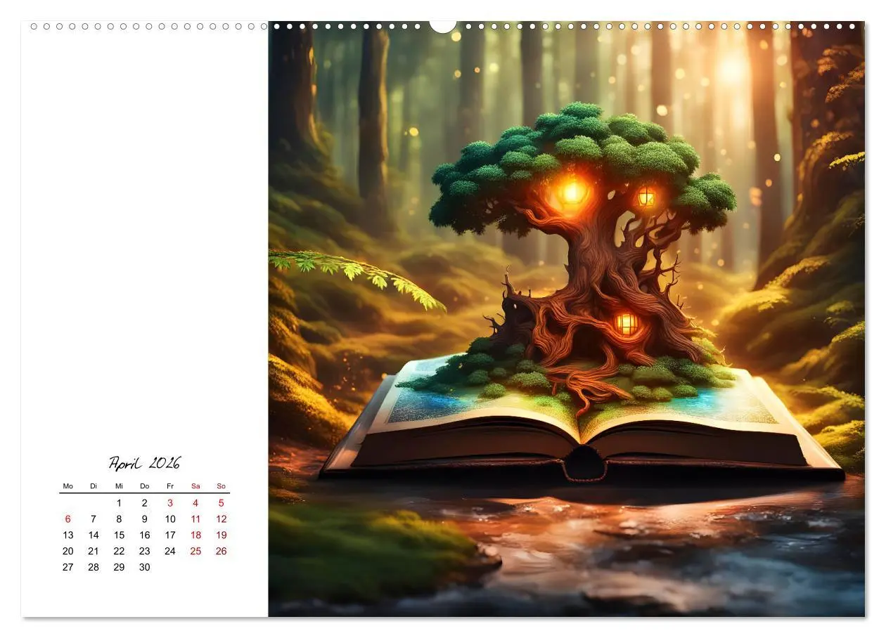 Bild: 9783457368770 | Fantastische surreale Bücherwelten (Wandkalender 2026 DIN A2 quer),...