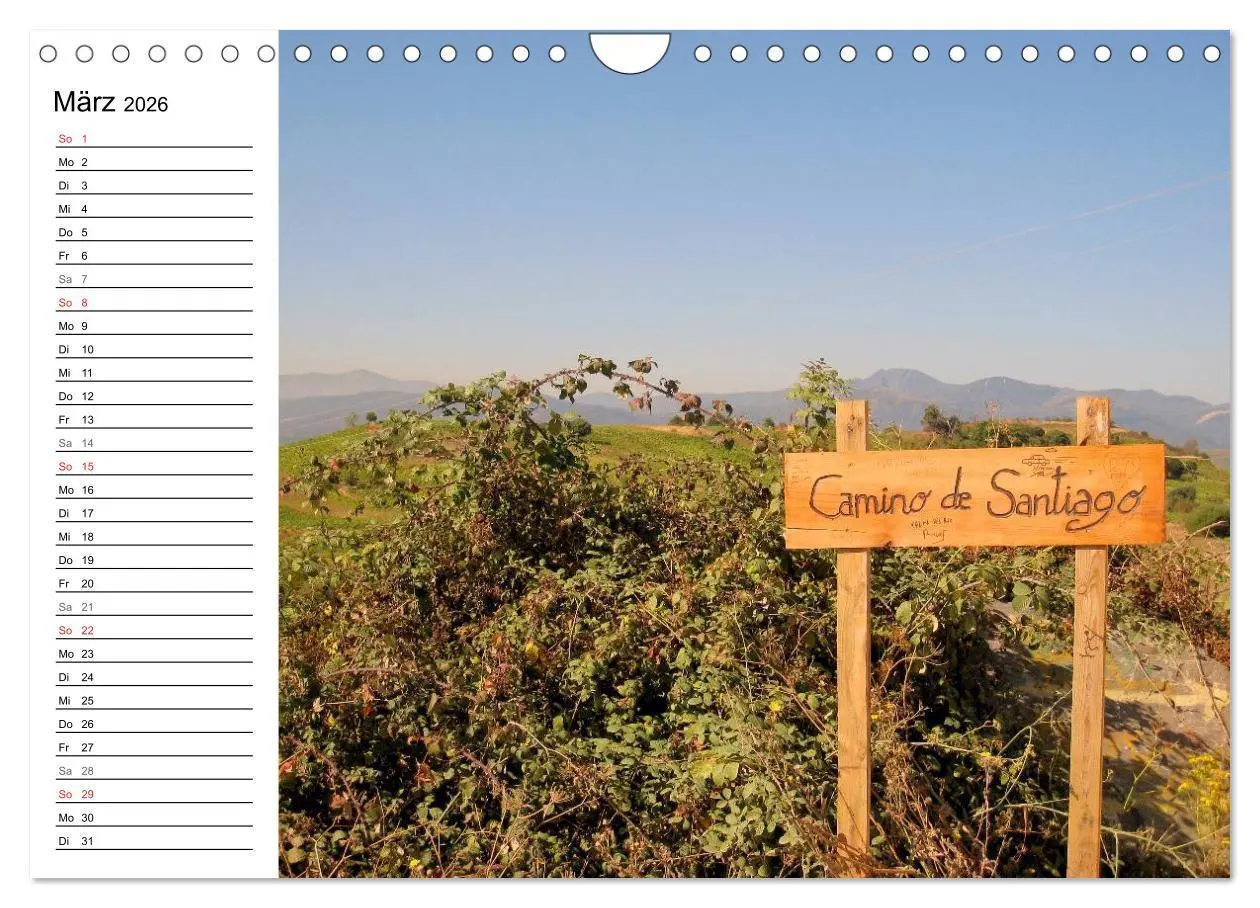 Bild: 9783457988770 | Jakobsweg - Camino Frances (Wandkalender 2026 DIN A4 quer),...
