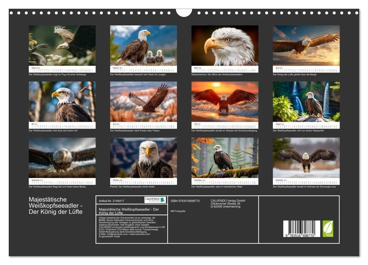 Bild: 9783516698770 | Majestätische Weißkopfseeadler - Der König der Lüfte (Wandkalender...