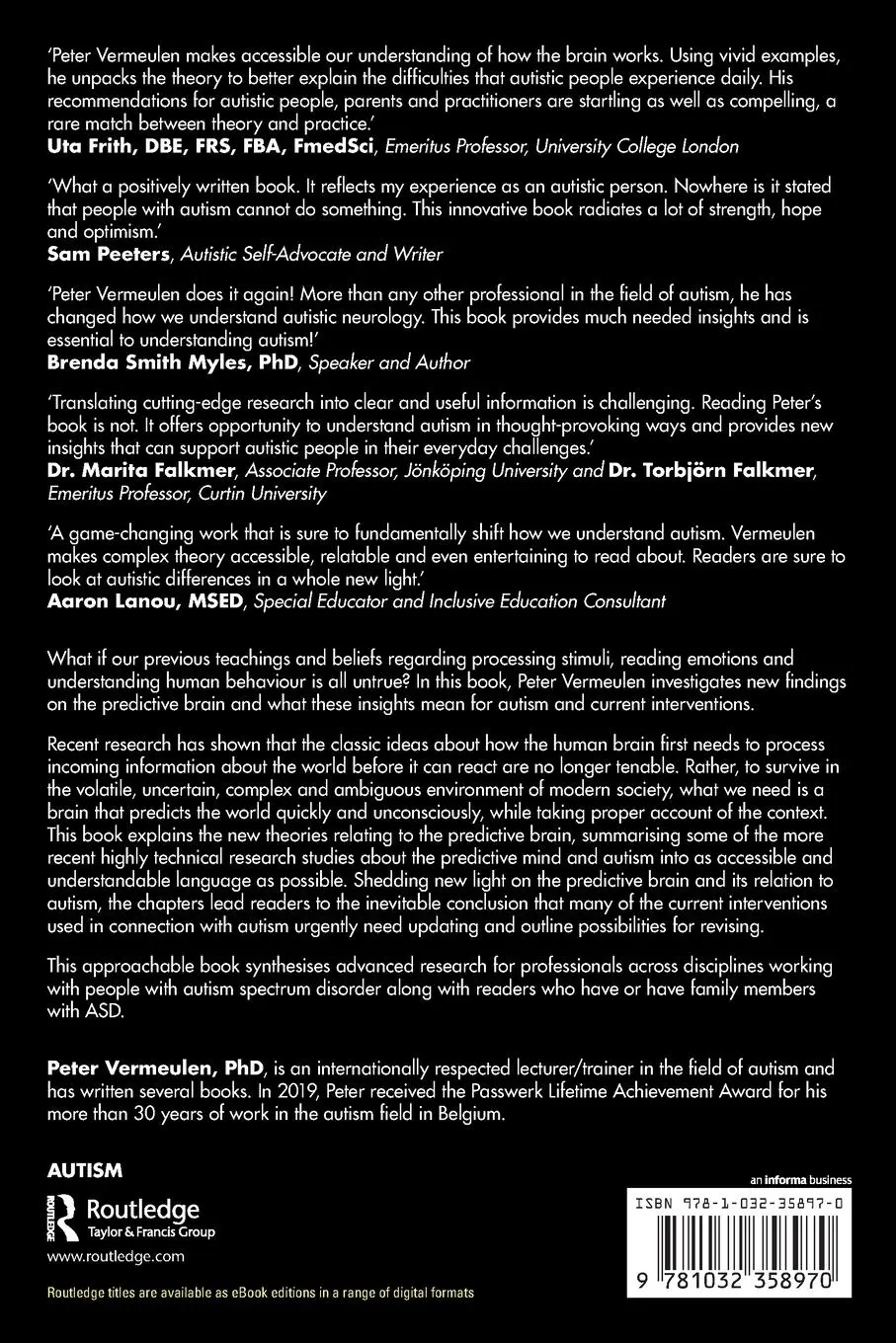 Rückseite: 9781032358970 | Autism and The Predictive Brain | Peter Vermeulen | Taschenbuch | 2022