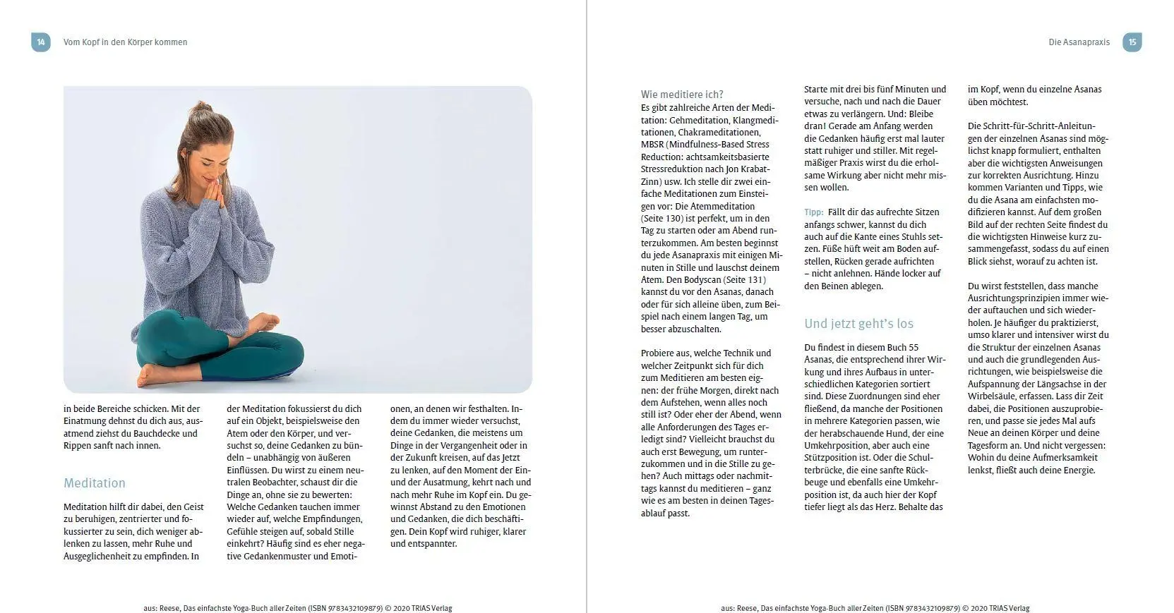 Bild: 9783432118970 | Das einfachste Yoga-Buch aller Zeiten | Nicole Reese | Taschenbuch