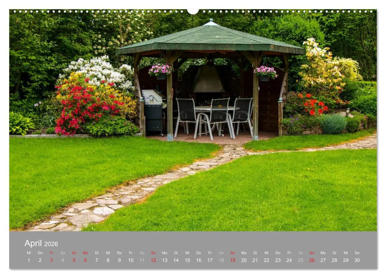 Bild: 9783516058970 | Romantische Garten-Paradiese (Wandkalender 2026 DIN A2 quer),...