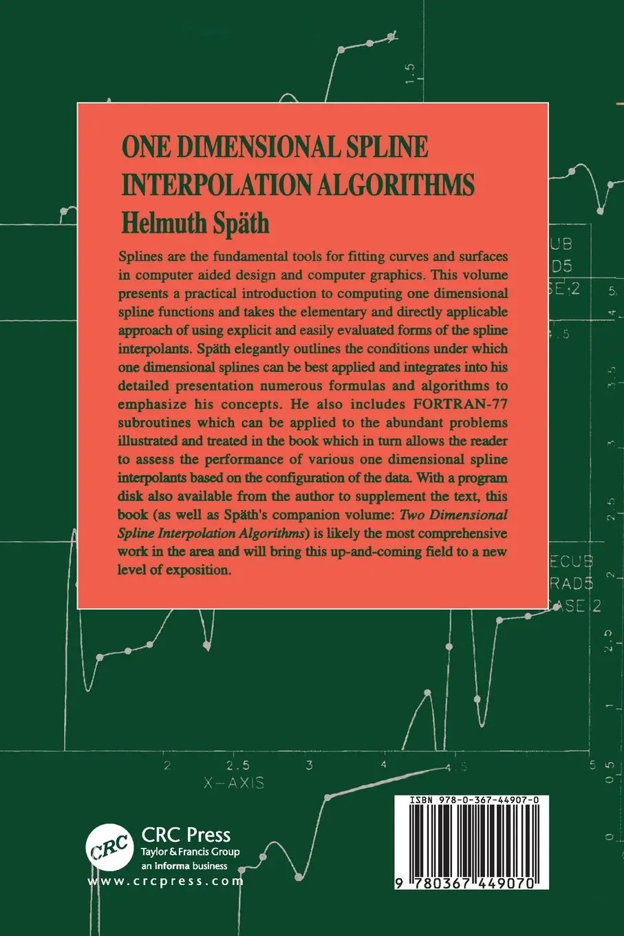 Rückseite: 9780367449070 | One Dimensional Spline Interpolation Algorithms | Helmuth Späth | Buch
