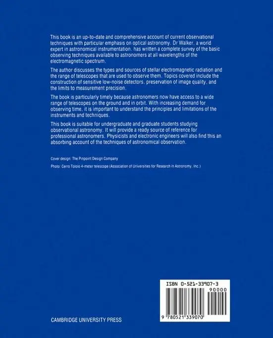 Rückseite: 9780521339070 | Astronomical Observations | An Optical Perspective | Gordon Walker