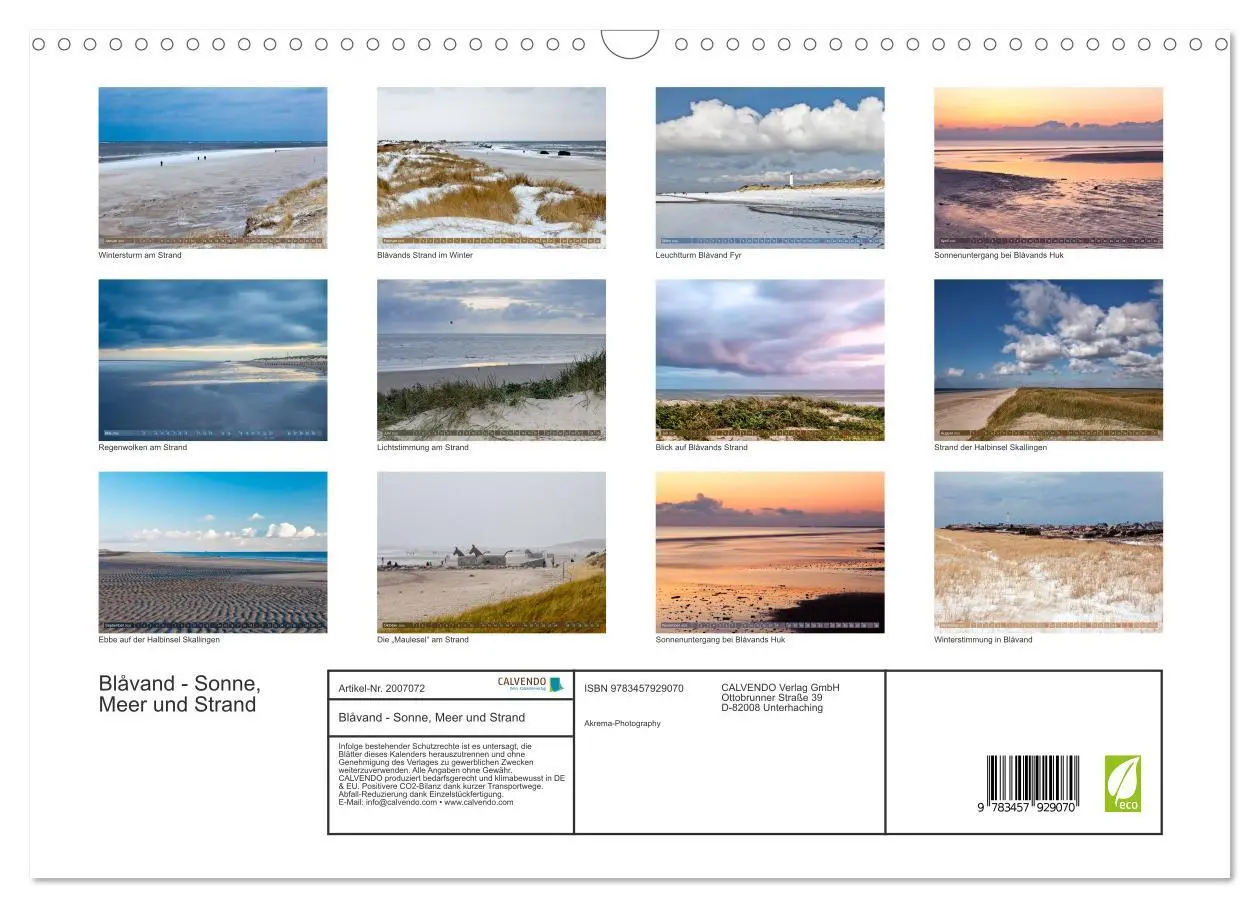 Bild: 9783457929070 | Blåvand - Sonne, Meer und Strand (Wandkalender 2026 DIN A3 quer),...