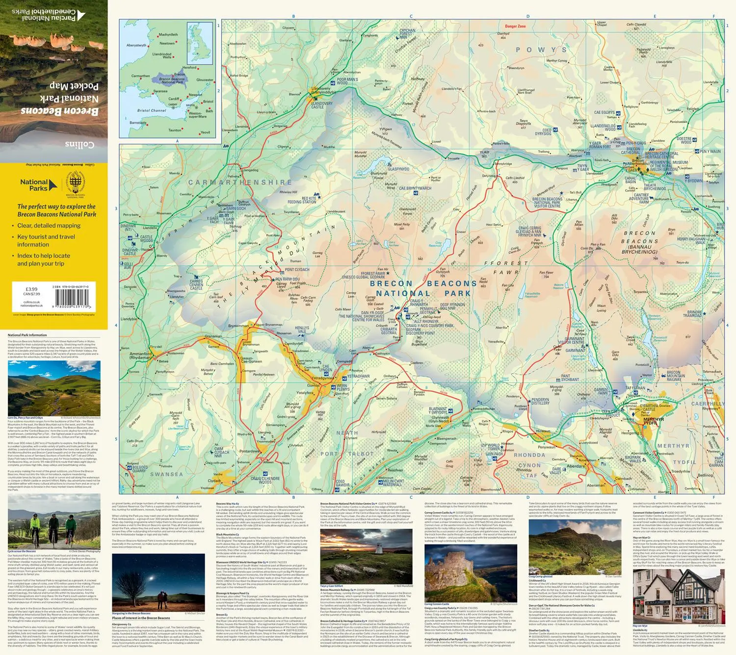 Bild: 9780008439170 | Brecon Beacons National Park Pocket Map | Collins Maps (u. a.) | 2022
