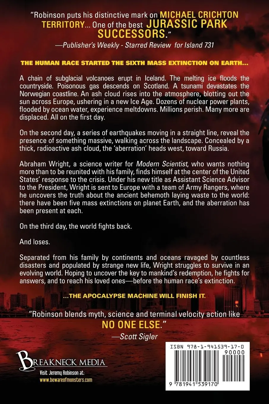 Rückseite: 9781941539170 | Apocalypse Machine | Jeremy Robinson | Taschenbuch | Englisch | 2019