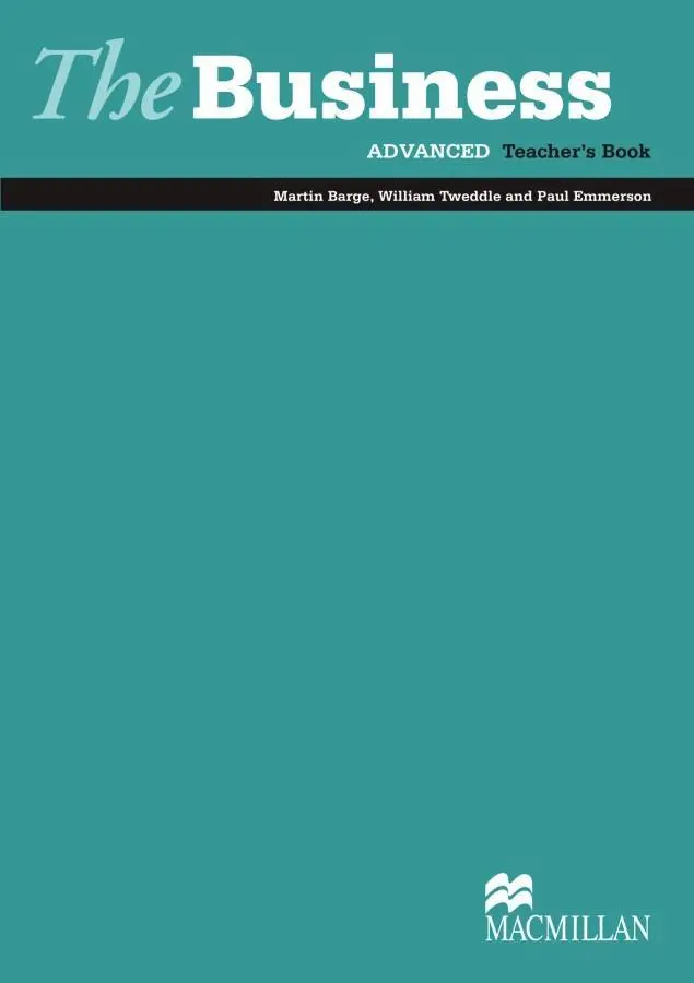 Cover: 9783191129170 | The Business | Advanced / Teachers Book, The Business | Publishers