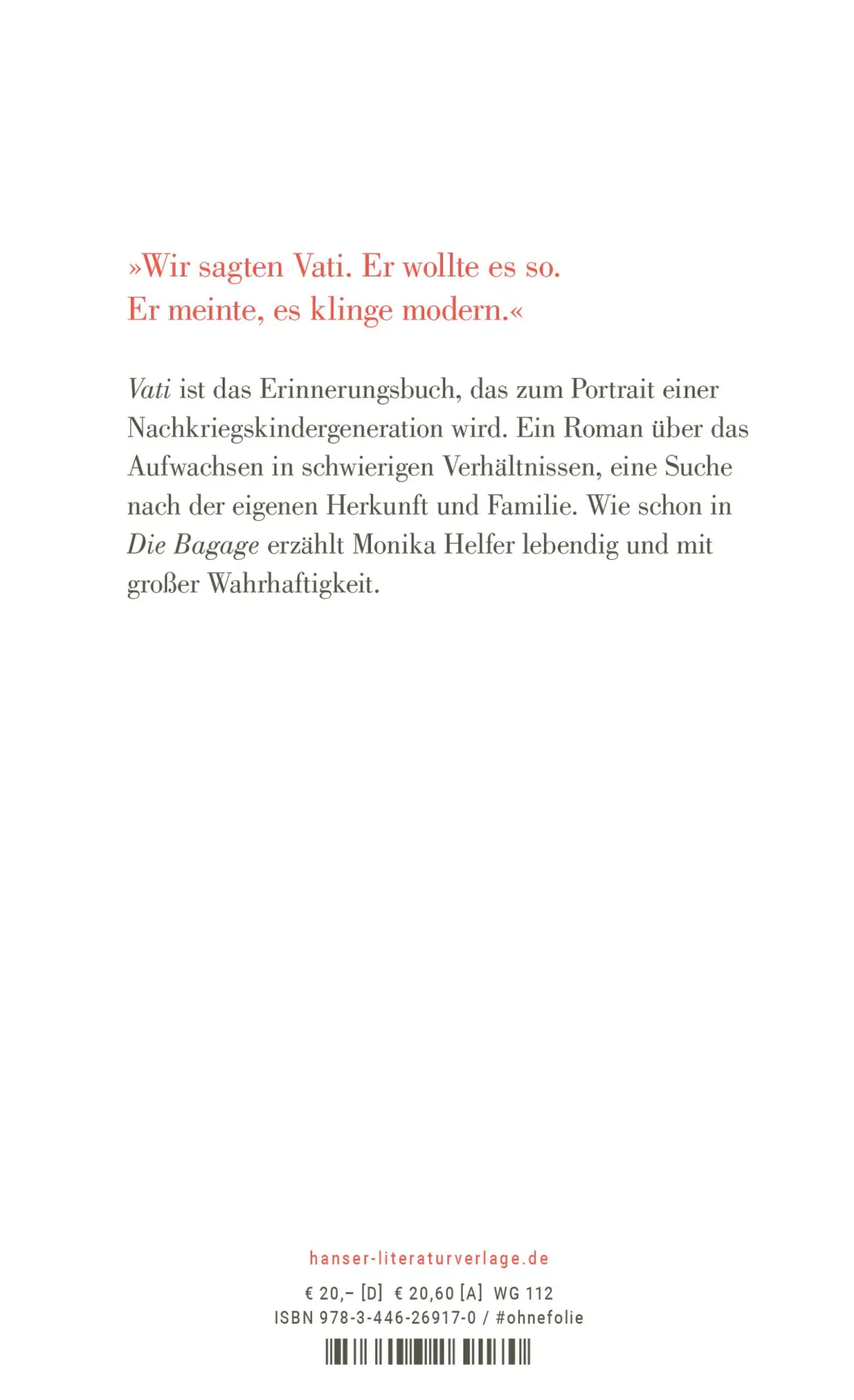 Bild: 9783446269170 | Vati | Roman | Monika Helfer | Buch | 176 S. | Deutsch | 2021