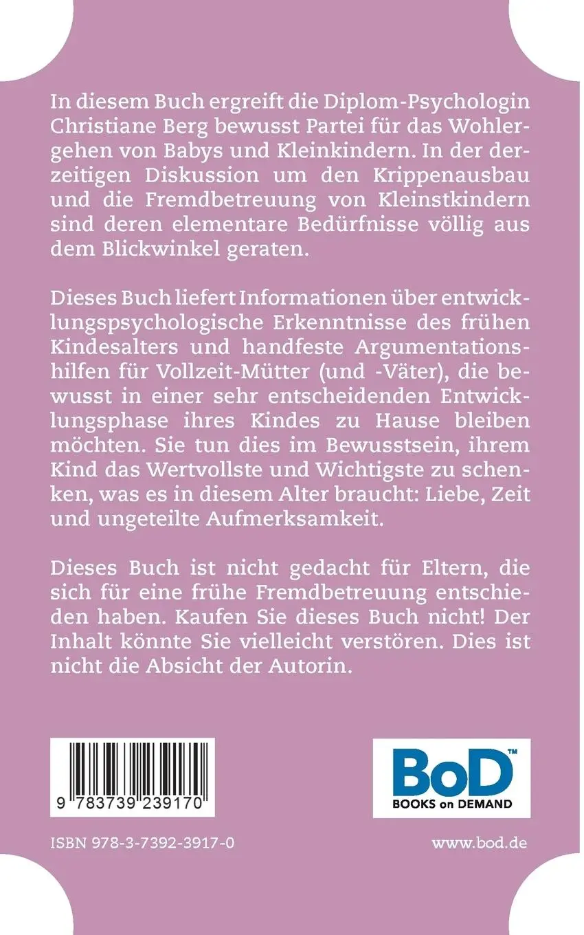 Rückseite: 9783739239170 | Selbstbewusste Vollzeit-Mütter | Der Wunschtraum aller Kleinkinder