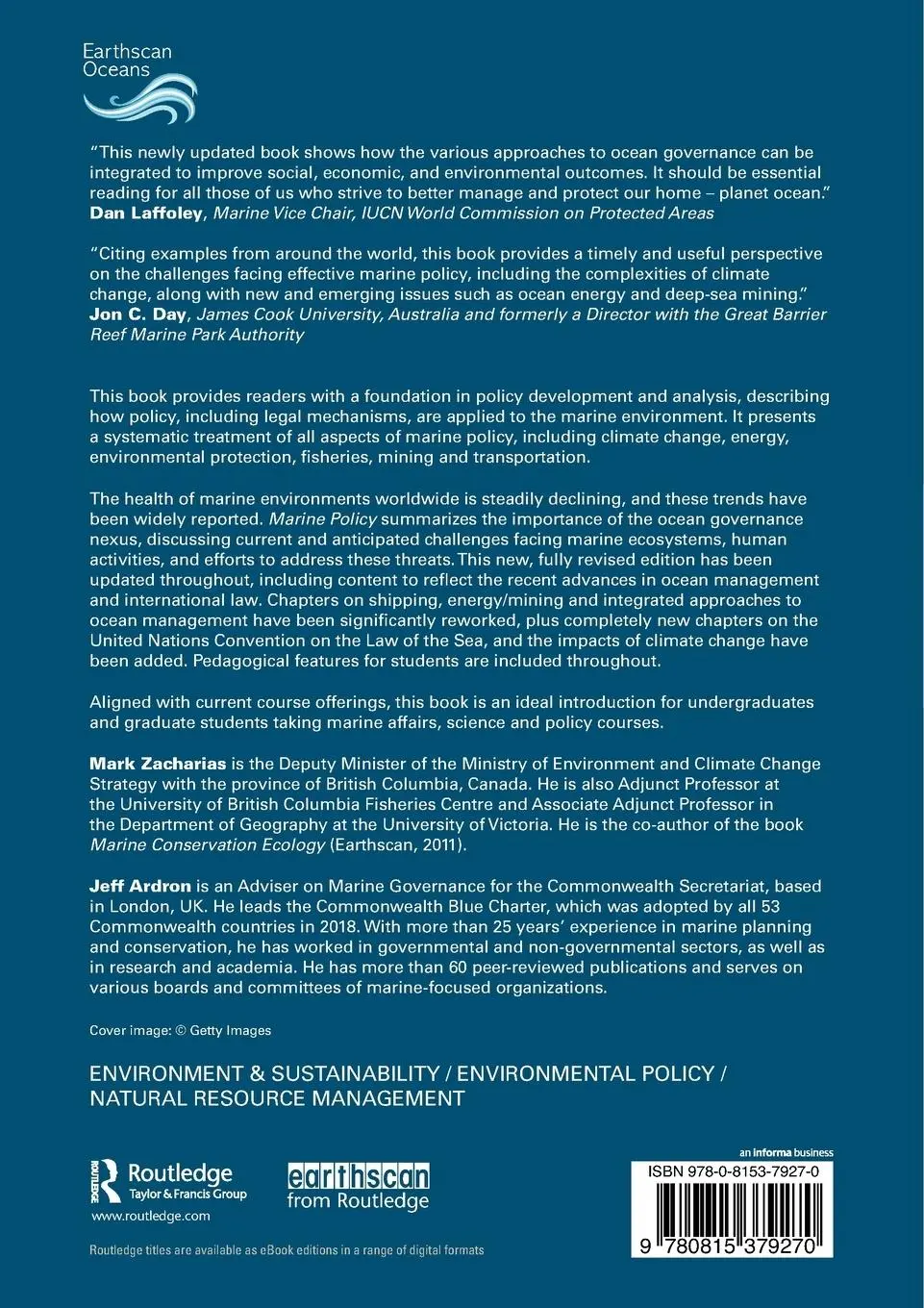 Rückseite: 9780815379270 | Marine Policy | Mark Zacharias (u. a.) | Taschenbuch | Englisch | 2019