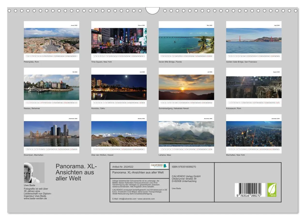 Bild: 9783516099270 | Panorama. XL-Ansichten aus aller Welt (Wandkalender 2026 DIN A3...