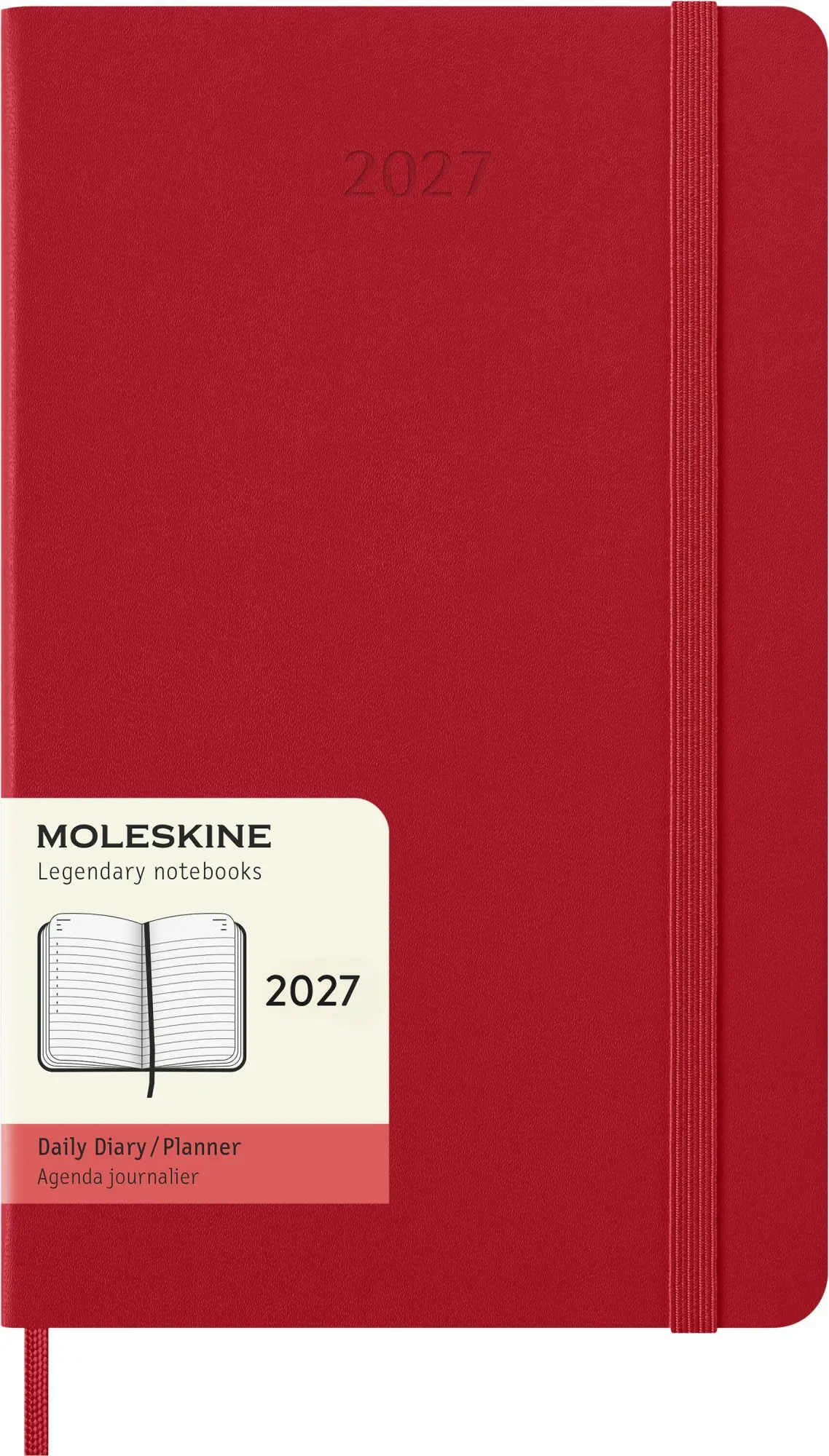 Cover: 8056999279370 | Moleskine 12 Monate Tageskalender 2027, Large/A5, 1 Tag = 1 Seite,...