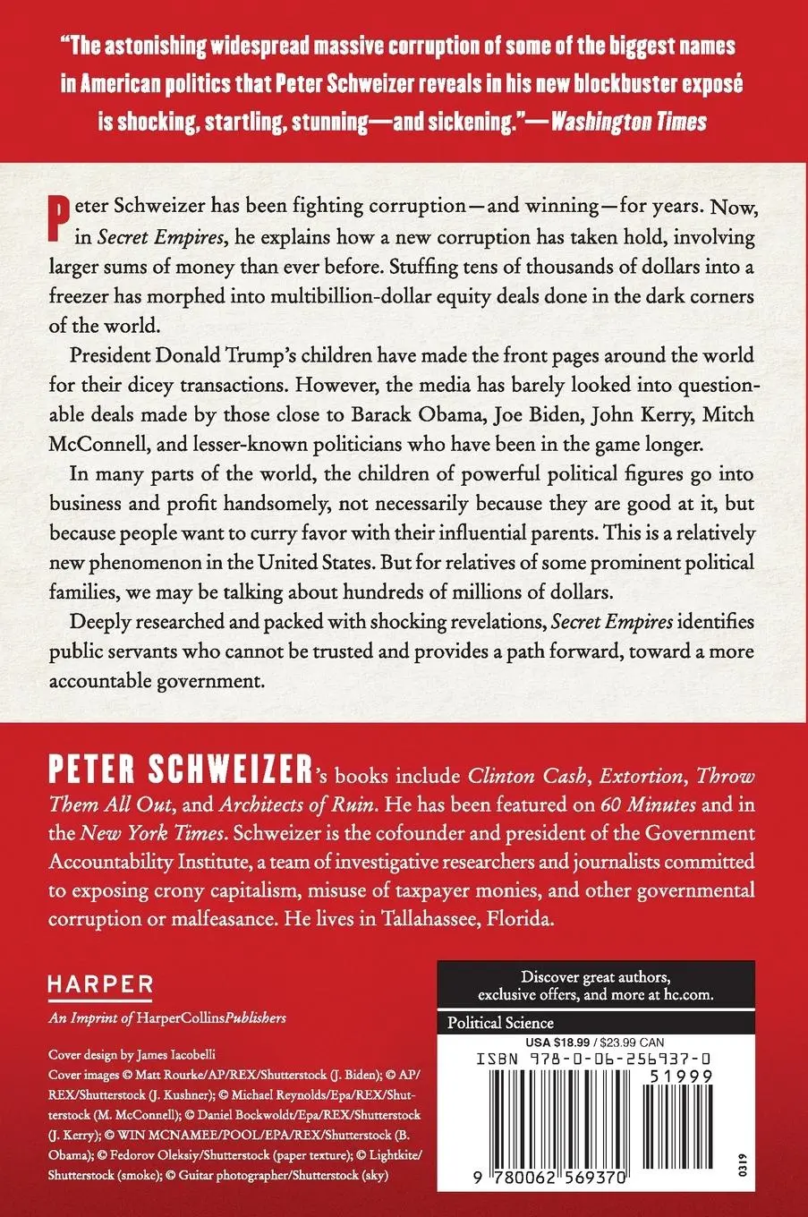 Rückseite: 9780062569370 | Secret Empires | Peter Schweizer | Taschenbuch | Englisch | 2019